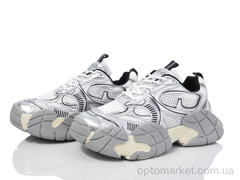 Купить Кросівки жіночі 0-2 white-grey Shev-Shoes срібний, фото 1