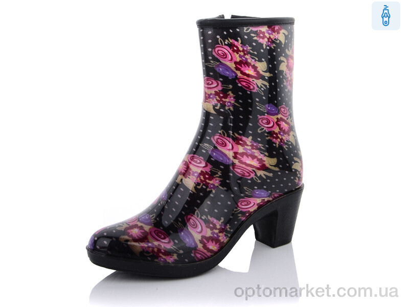 Купить Гумове взуття жіночі 001-228 Dual чорний, фото 1