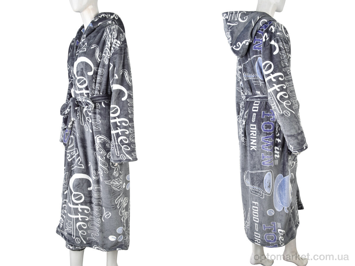 Купить Халат жіночі 002-1 grey Banko сірий, фото 3