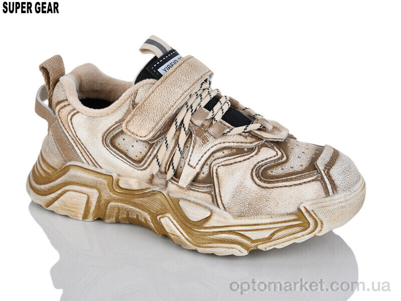 Купить Кросівки дитячі 002-1686 brown Super Gear бежевий, фото 1