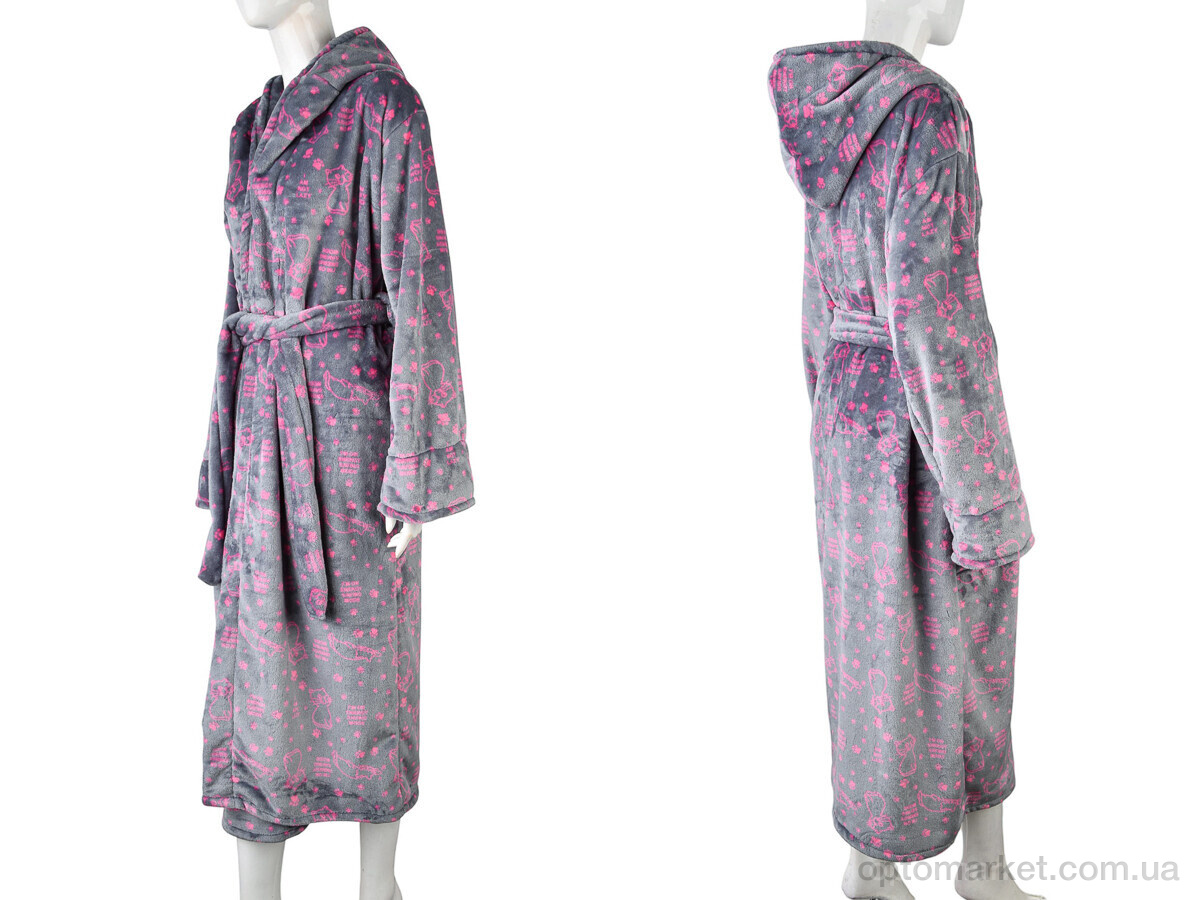 Купить Халат жіночі 002-2 grey Banko сірий, фото 3