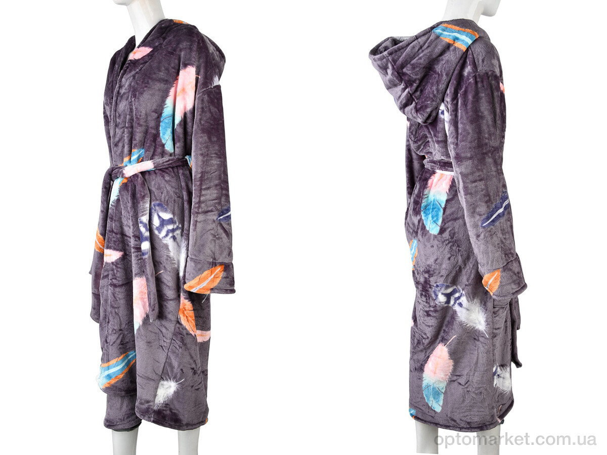 Купить Халат жіночі 002-3 violet Banko фіолетовий, фото 3