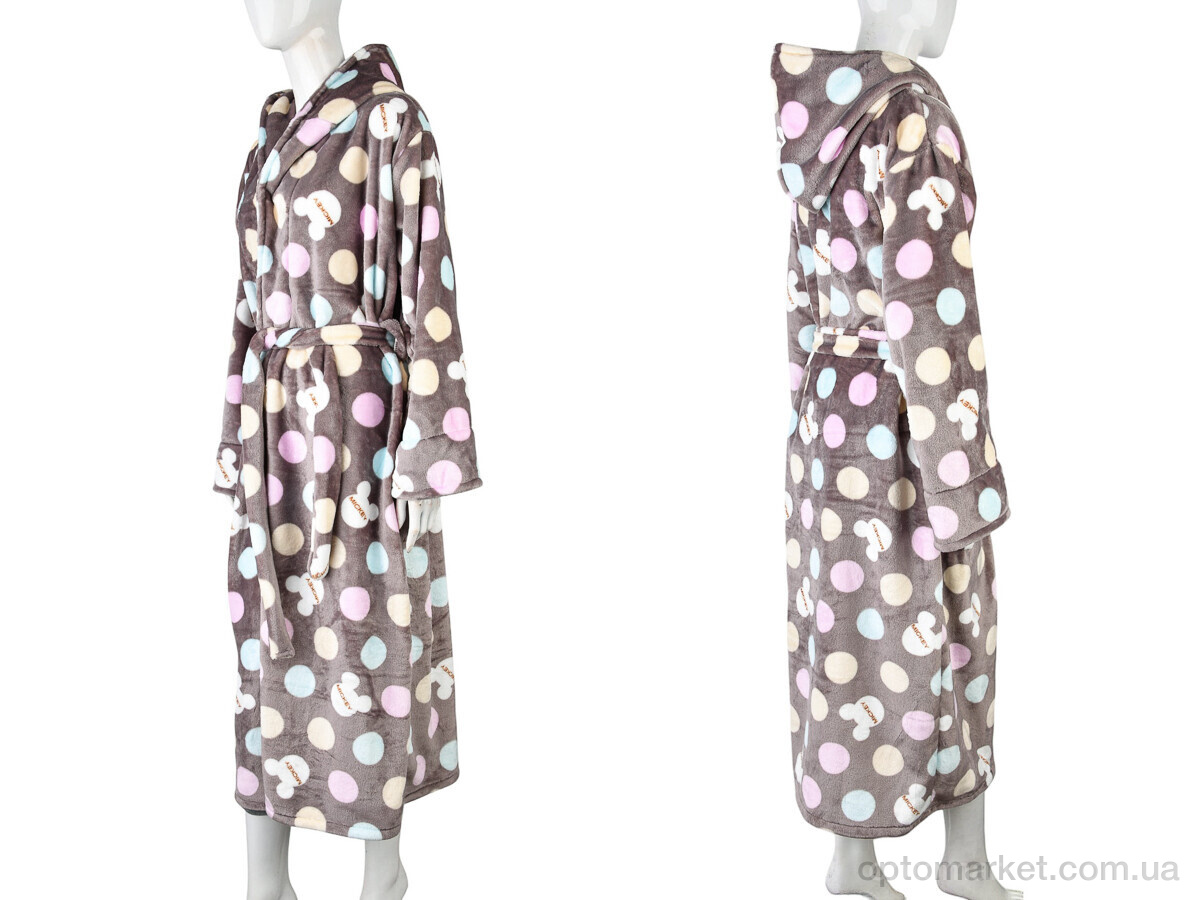 Купить Халат жіночі 002-7 brown Banko коричневий, фото 3