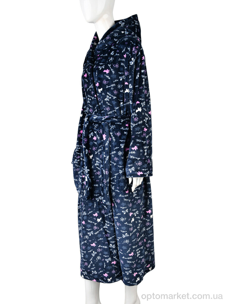 Купить Халат жіночі 002-8 navy Banko синій, фото 1