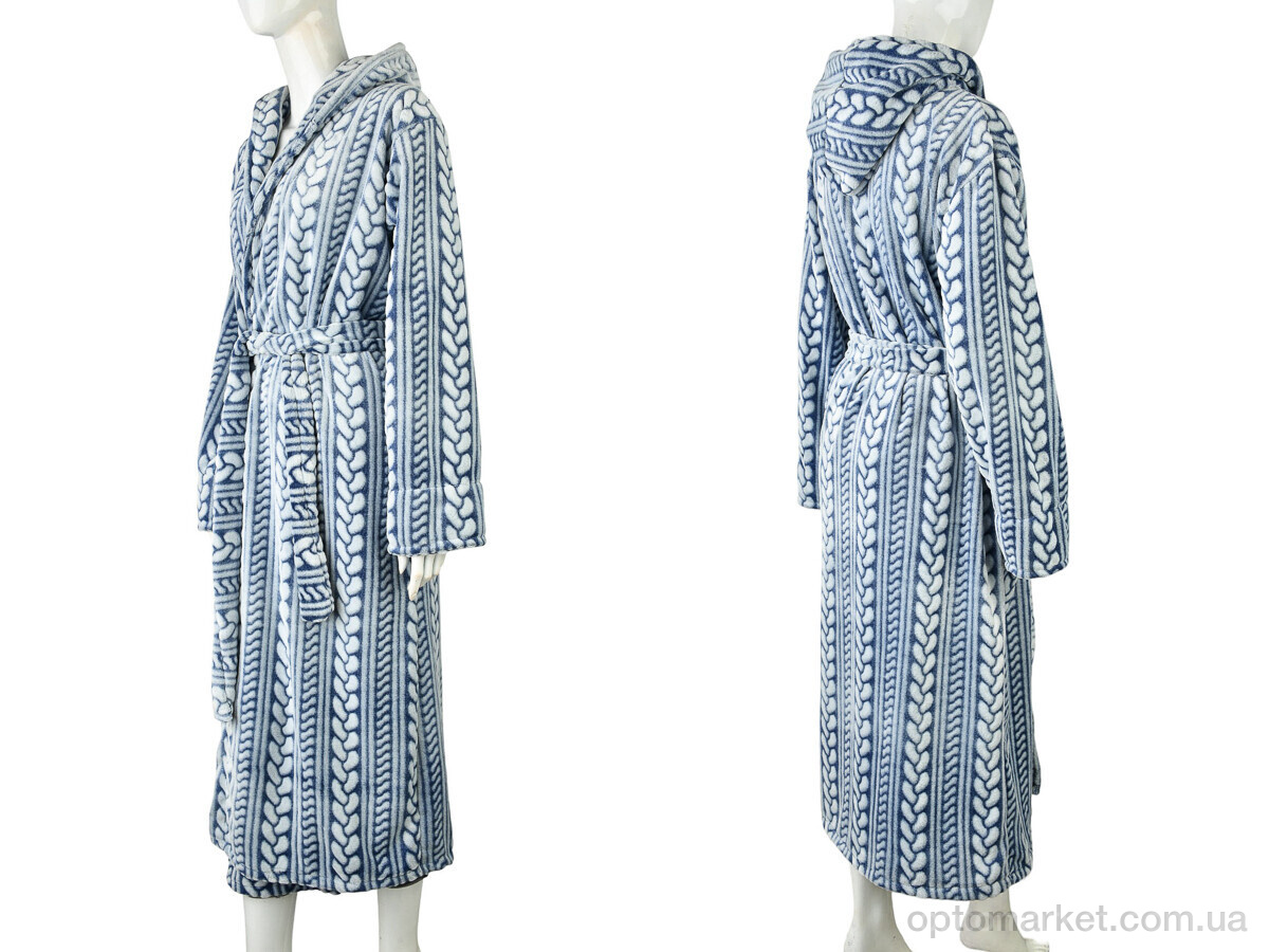 Купить Халат жіночі 002-9 blue Banko синій, фото 3