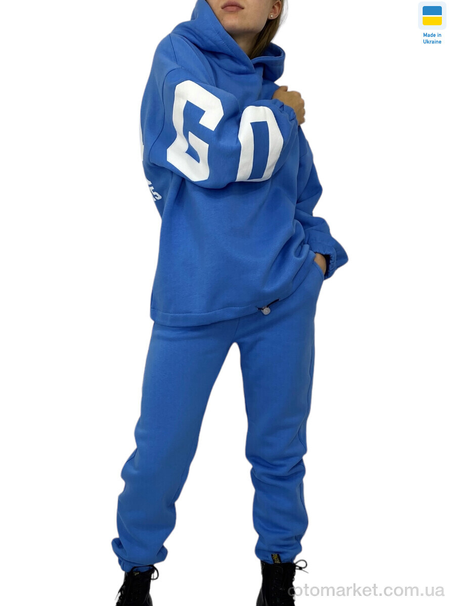 Купить Спортивний костюм жіночі 00266 голубий KRAM блакитний, фото 1
