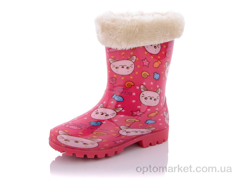 Купить Гумове взуття дитячі 005-298A уценка Dual рожевий, фото 1