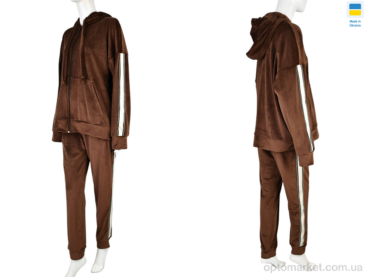 Купить Спортивний костюм жіночі 006-4 brown Banko коричневий, фото 3