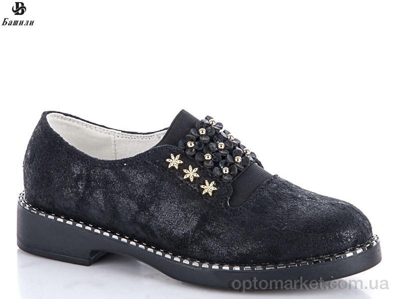 Купить Туфлі дитячі 006-6 black Башили чорний, фото 1