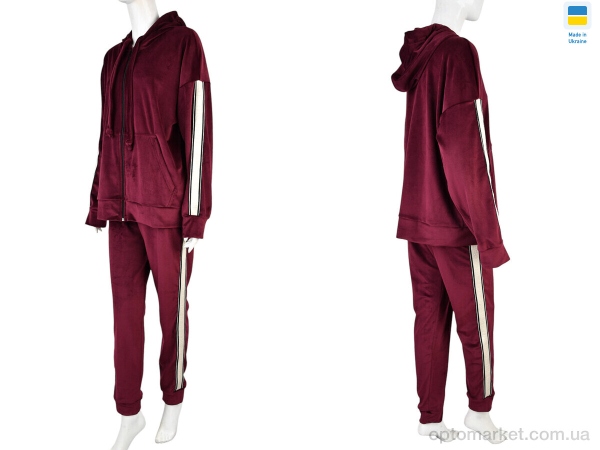 Купить Спортивний костюм жіночі 006-6 bordo Banko бордовий, фото 3