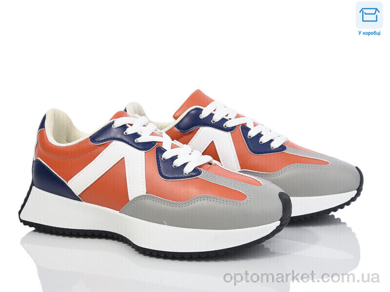 Купить Кросівки жіночі 008-9 brown ВЗУТТЯ+ помаранчевий, фото 1