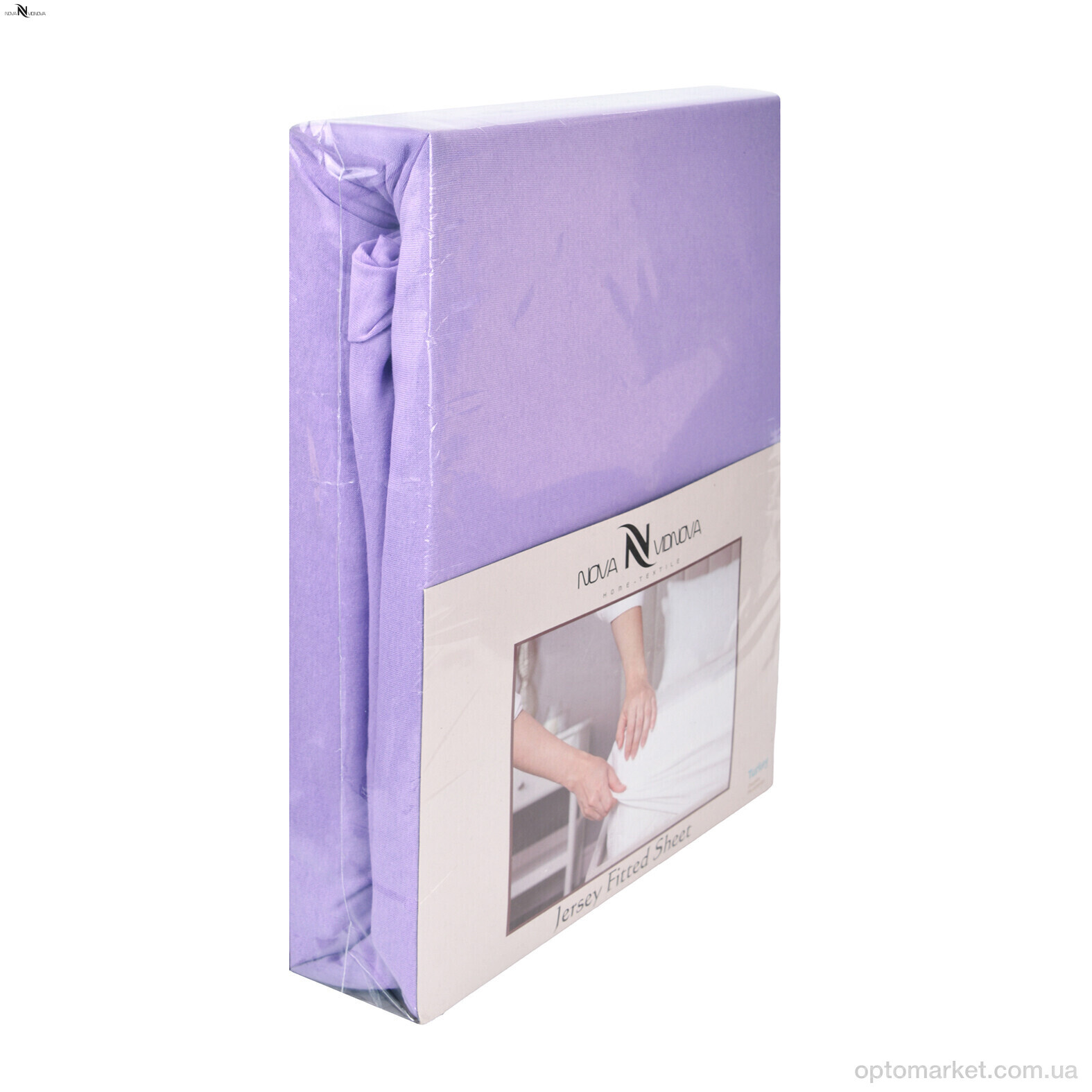Купить Постільна білизна унісекс 01-1 Простирало ТРИКОТАЖНЕ (180x200)+дві наволочки(50x70) фіолетовий NOVA VIDNOVA фіолетовий, фото 2