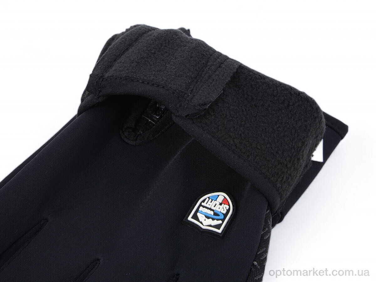 Купить Рукавички чоловічі 01-2 black Королева чорний, фото 3