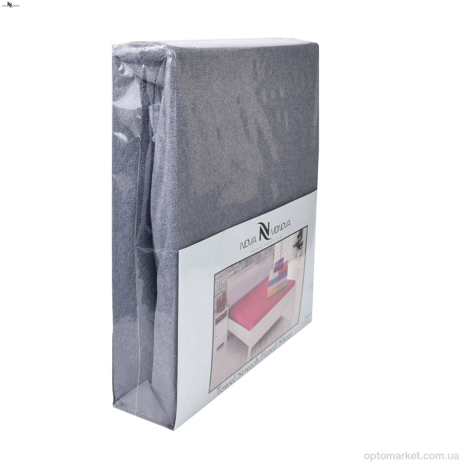 Купить Постільна білизна унісекс 01-2 Простирало МАХРОВЕ (100x200)+одна наволочка(50x70) сірий NOVA VIDNOVA сірий, фото 2