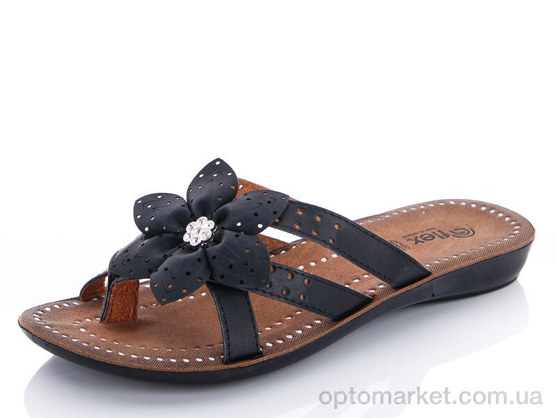 Купить Шльопанці жіночі 01-7260 черный Flex чорний, фото 1