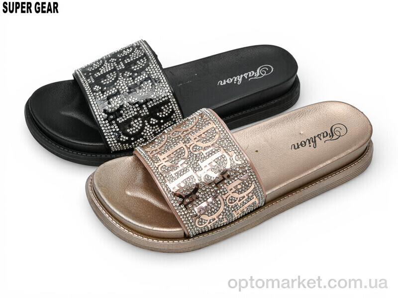 Купить Шльопанці жіночі 01-888 black-rose mix Super Gear мікс, фото 1