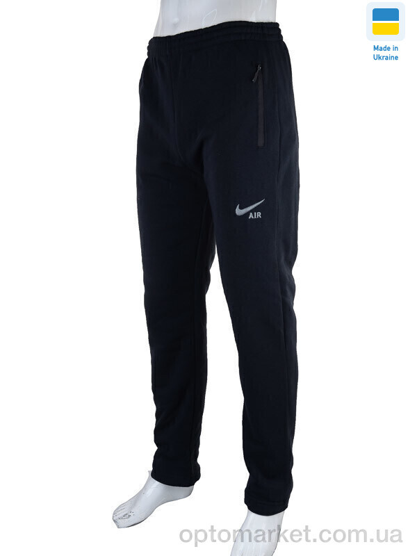 Купить Спортивні штаны чоловічі 01 navy, флис (04658) N.ke синій, фото 2