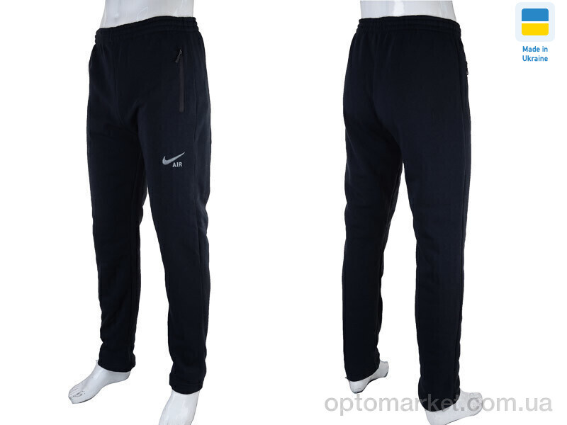 Купить Спортивні штаны чоловічі 01 navy, флис (04658) N.ke синій, фото 4