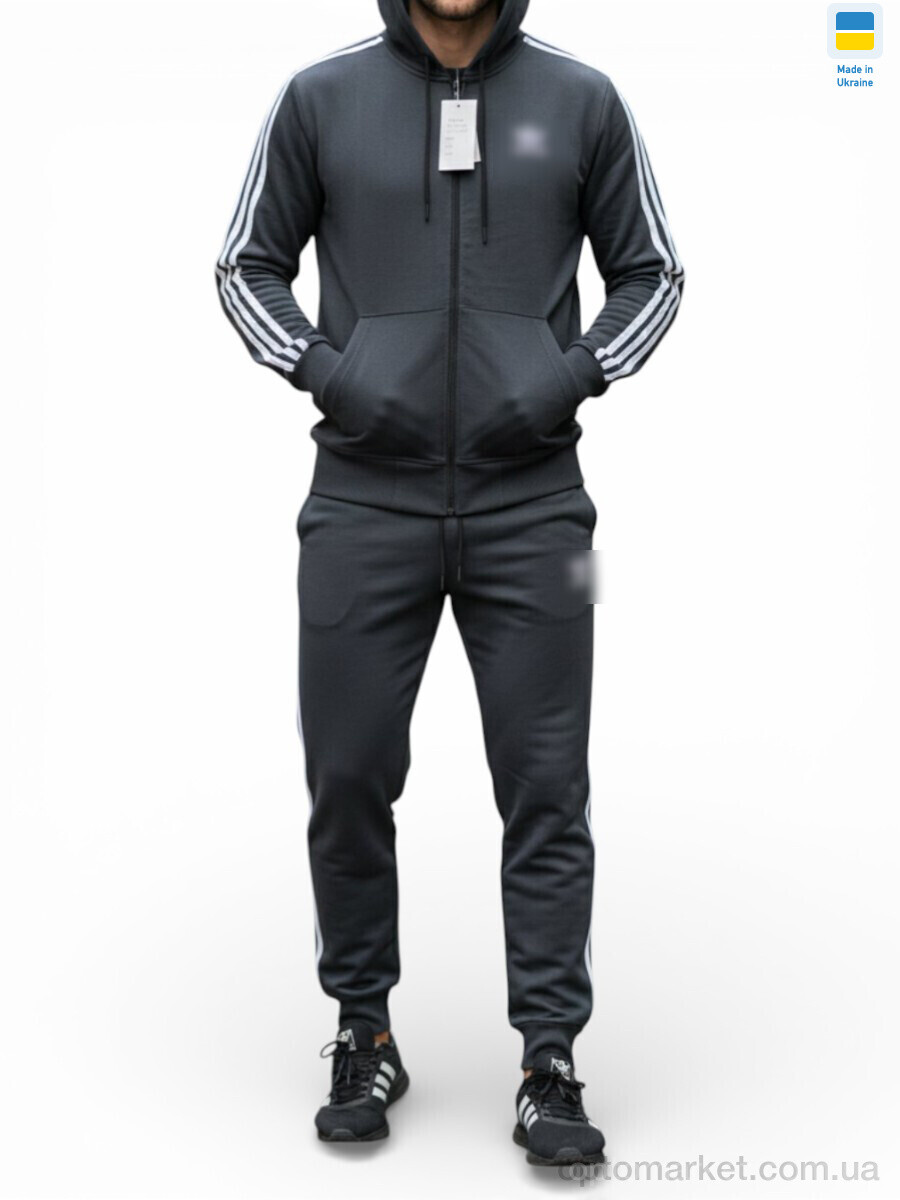 Купить Спортивний костюм чоловічі 01 т.сірий A.idas сірий, фото 1