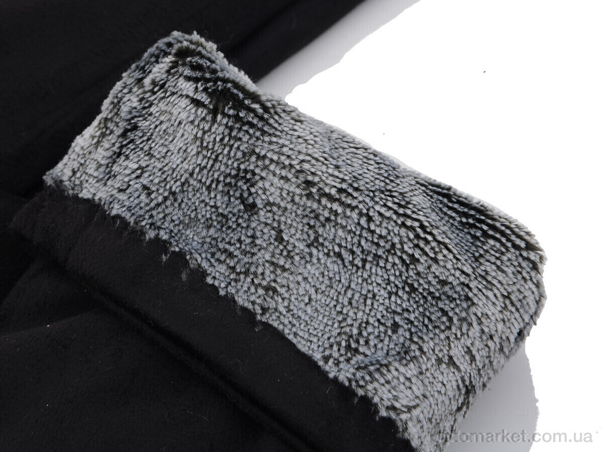 Купить Рукавички жіночі 01 замш махра RuBi чорний, фото 2