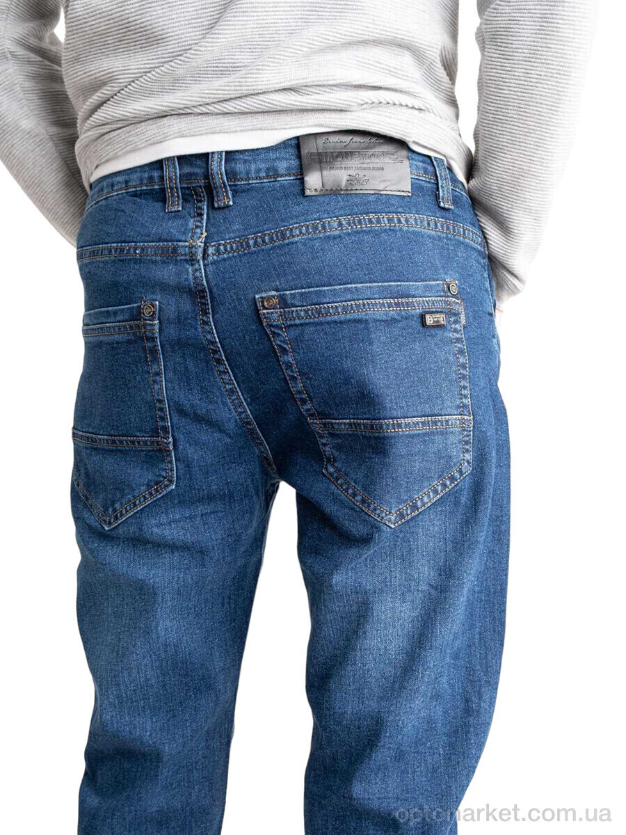 Купить Джинси чоловічі 0105 Monetoo синій, фото 4