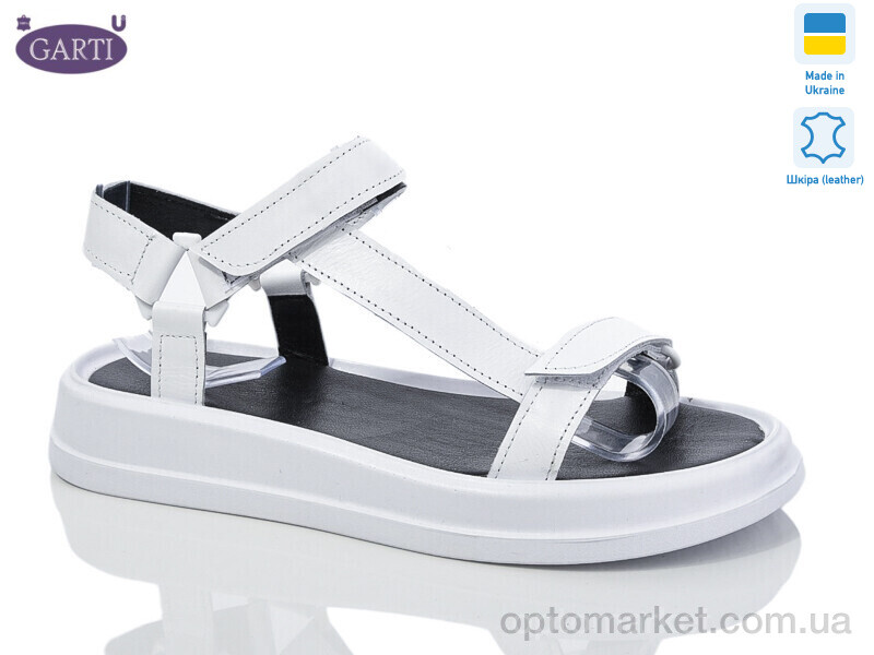 Купить Босоніжки жіночі 0110 біла шкіра Garti білий, фото 1