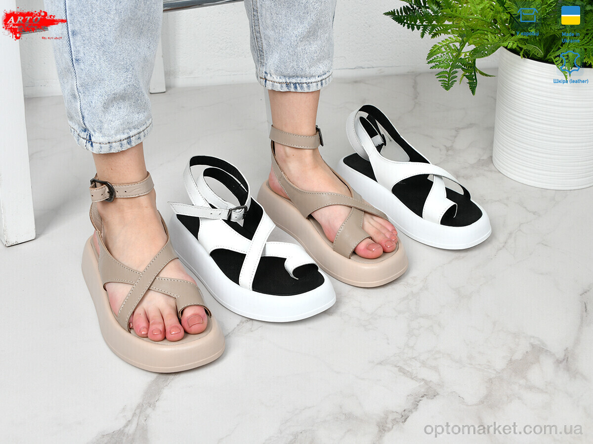 Купить Босоніжки жіночі 0110 латте к. ARTO бежевий, фото 3