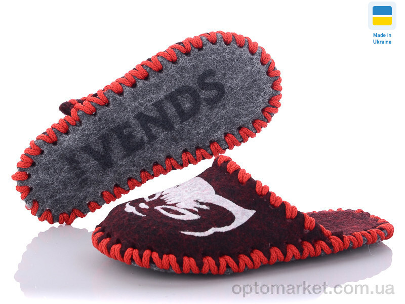 Купить Капці дитячі 012 бордо Vends бордовий, фото 1