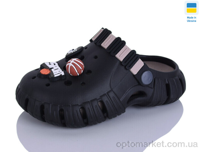 Купить Крокси дитячі 012 чорний-беж Gipanis чорний, фото 1