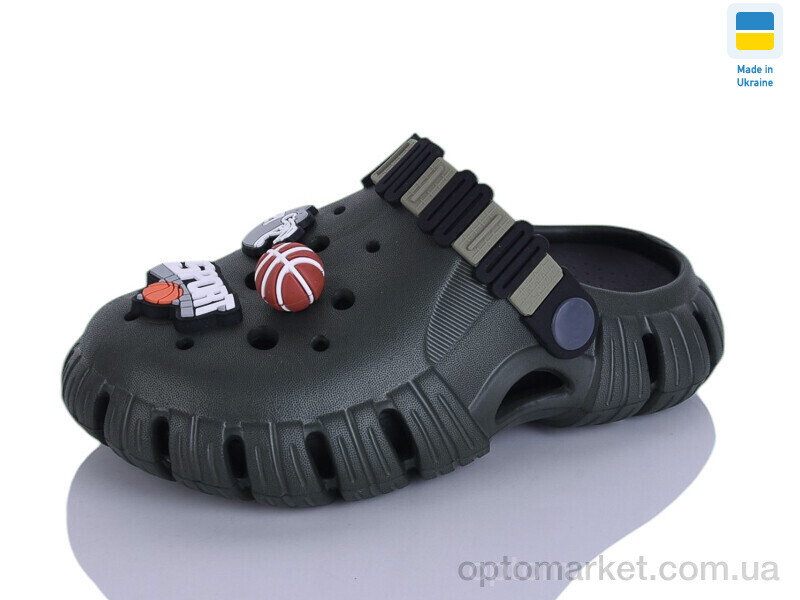 Купить Крокси дитячі 012 хакі-чорний Gipanis хакі, фото 1