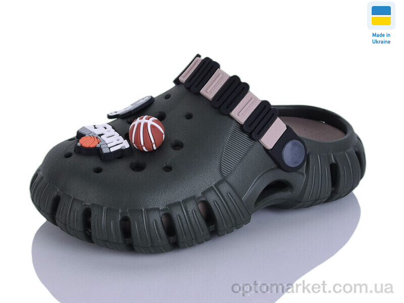 Купить Крокси дитячі 012 хакі-т.беж Gipanis хакі, фото 1