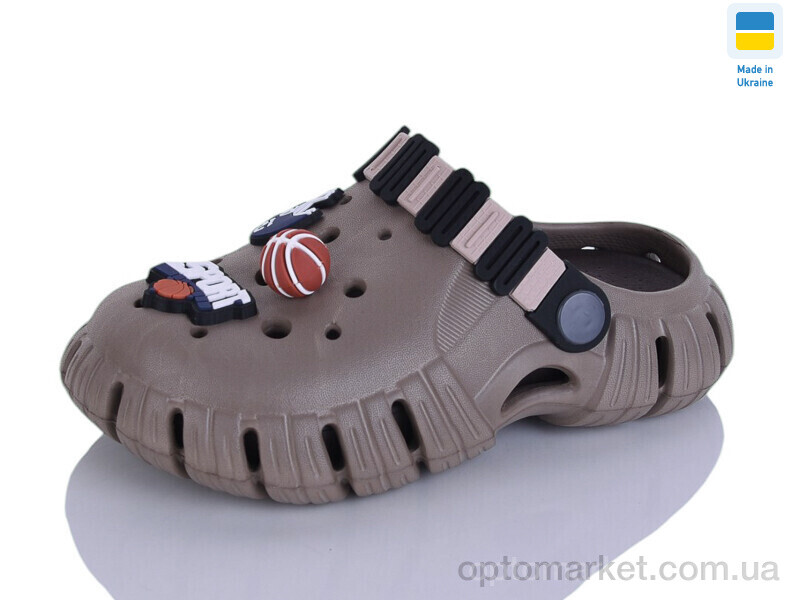 Купить Крокси дитячі 012 т.беж-т.корич Gipanis коричневий, фото 1