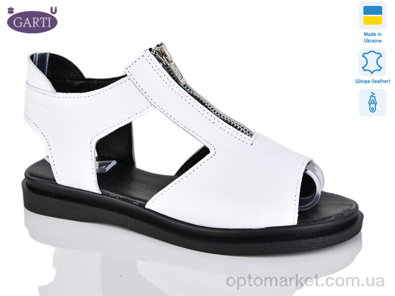 Купить Босоніжки жіночі 0127 біла шкіра Garti білий, фото 1