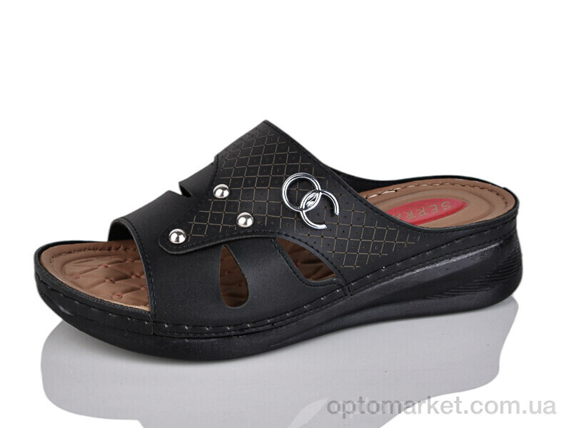 Купить Шльопанці жіночі 013-6 Serra чорний, фото 1