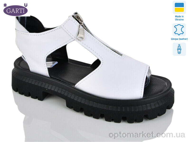 Купить Босоніжки жіночі 0131 біла шкіра Garti білий, фото 1