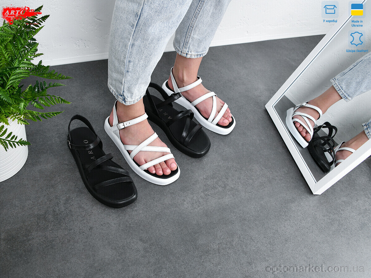 Купить Босоніжки жіночі 0138 ч.к. ARTO чорний, фото 5