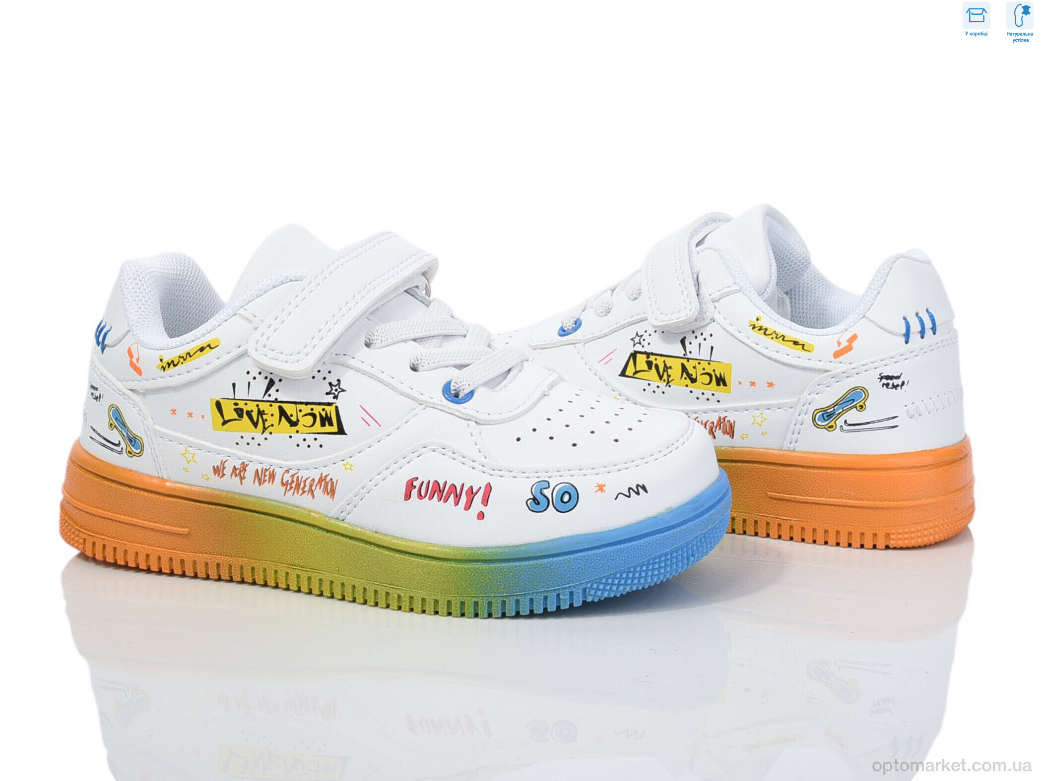 Купить Кросівки дитячі 01386A Bi&Ki білий, фото 2