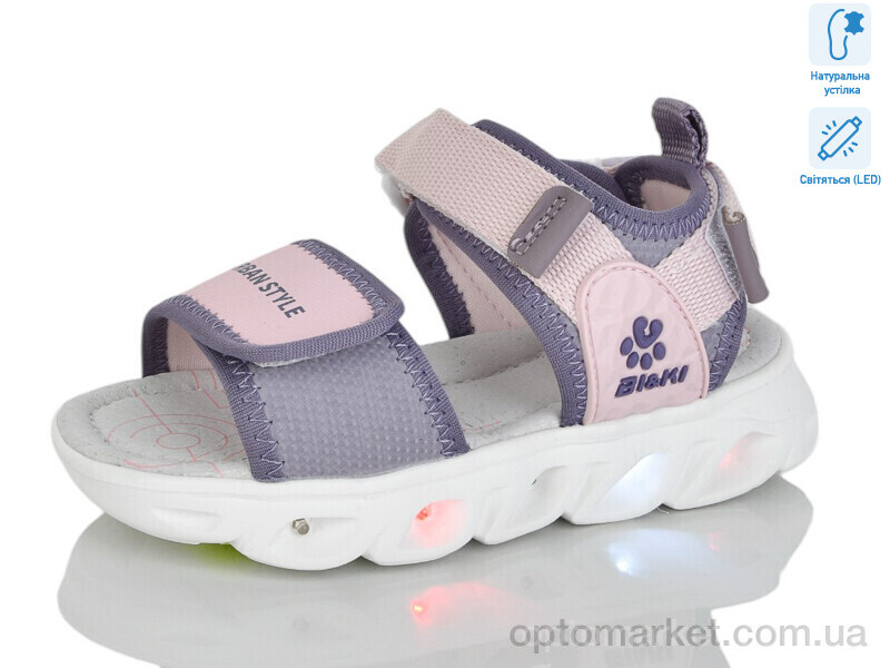 Купить Босоніжки дитячі 01405E LED Bi&Ki рожевий, фото 1
