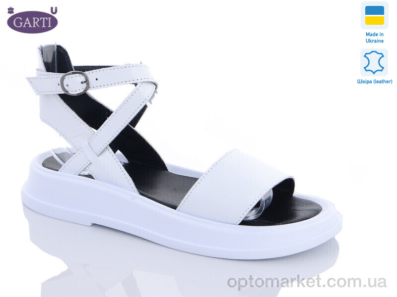 Купить Босоніжки жіночі 0145 біла шкіра Garti білий, фото 1
