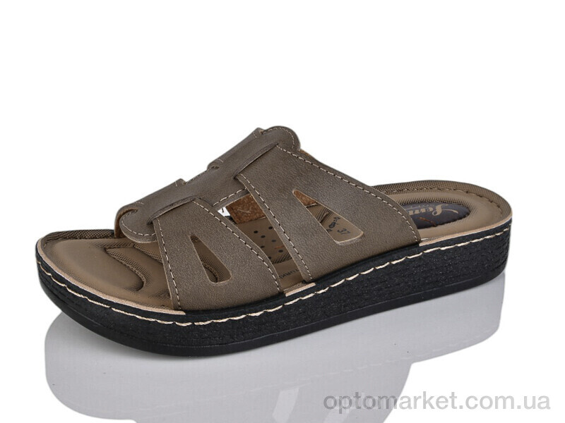 Купить Шльопанці жіночі 015-1 Leman коричневий, фото 1