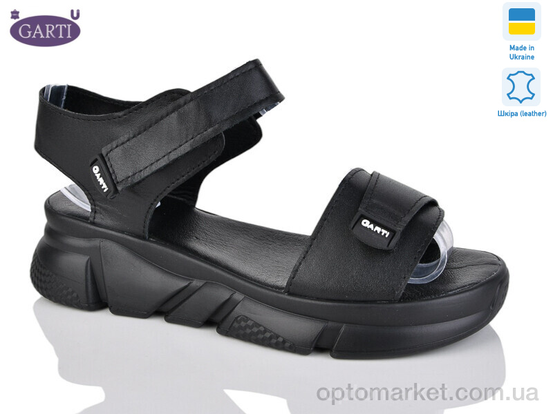 Купить Босоніжки жіночі 0150 чорна шкіра Garti чорний, фото 1