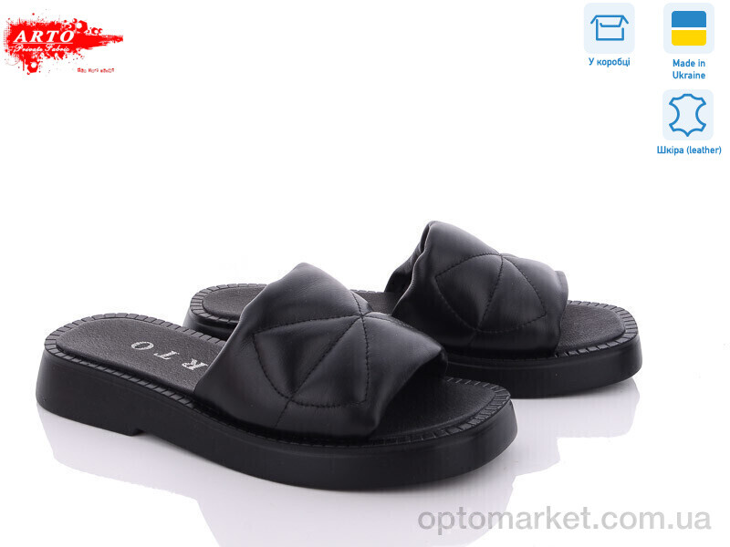 Купить Шльопанці жіночі 0156 чорний ш. ARTO чорний, фото 1