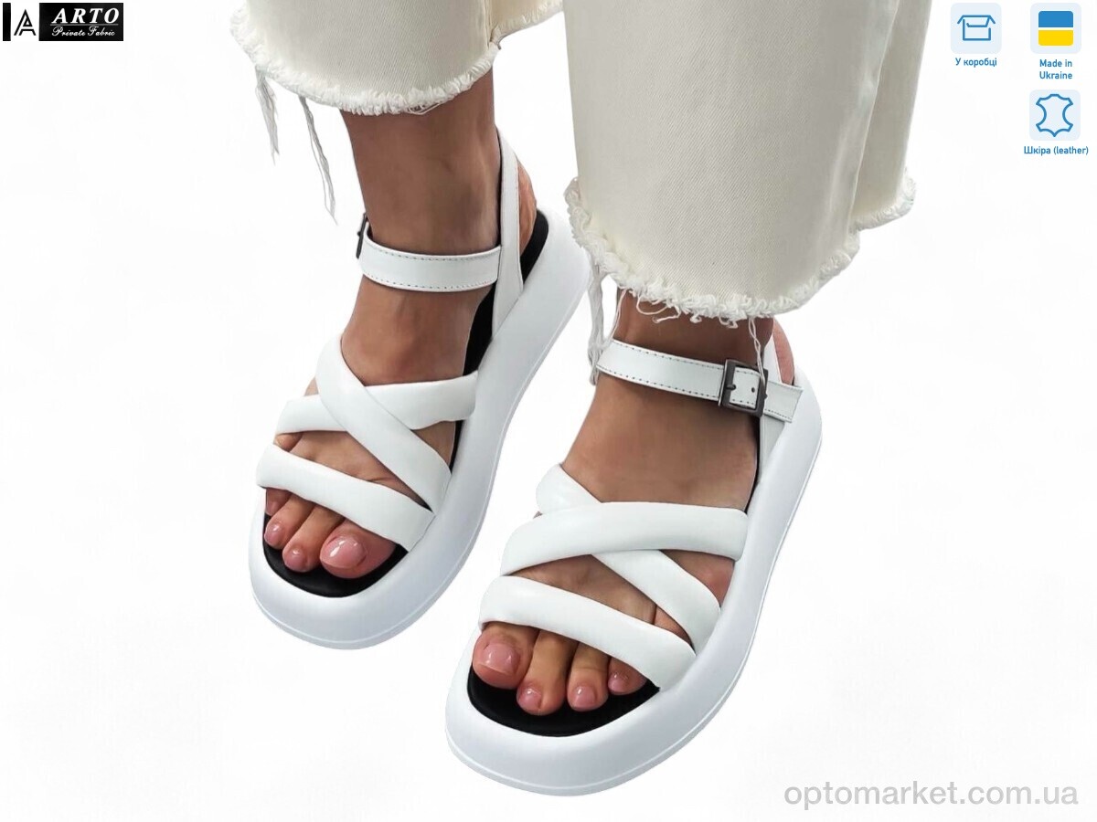 Купить Босоніжки жіночі 0160 б.ш. ARTO білий, фото 1