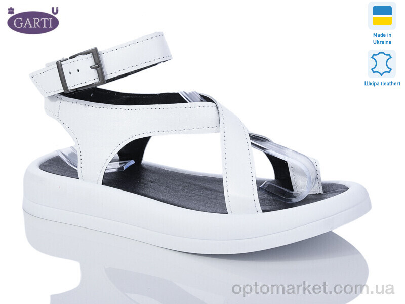 Купить Босоніжки жіночі 0191 біла шкіра Garti білий, фото 1