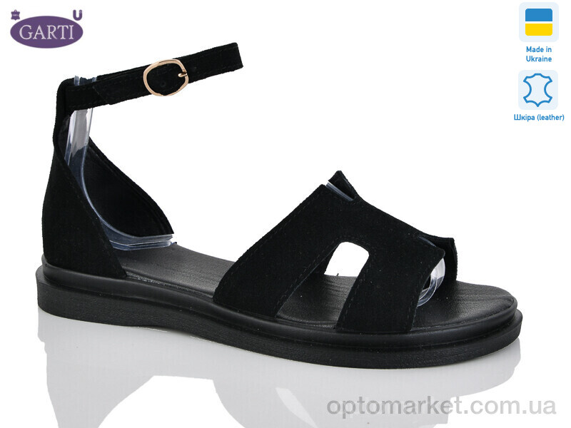 Купить Босоніжки жіночі 0192 чорний замш Garti чорний, фото 1