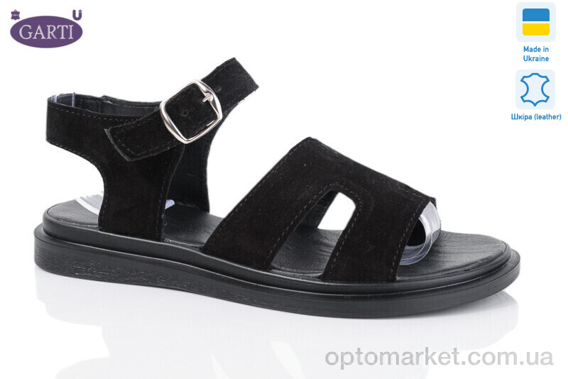Купить Босоніжки жіночі 0194 чорний замш Garti чорний, фото 1