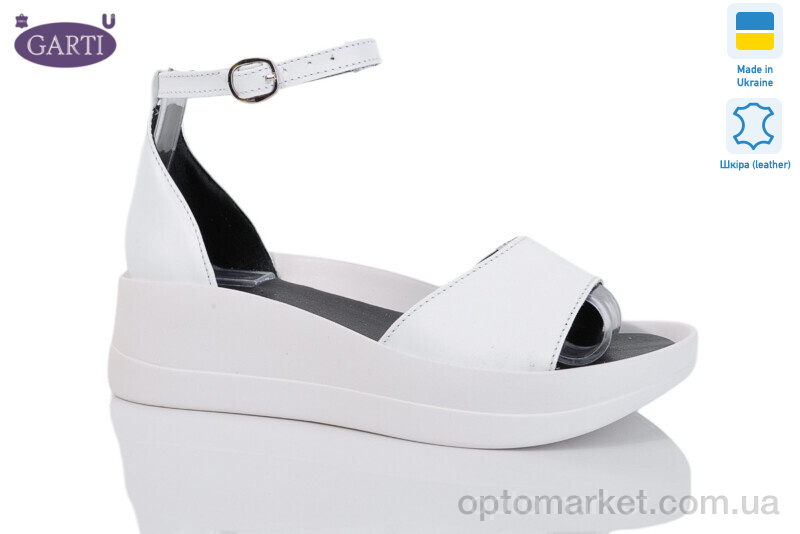 Купить Босоніжки жіночі 0199 біла шкіра Garti білий, фото 1