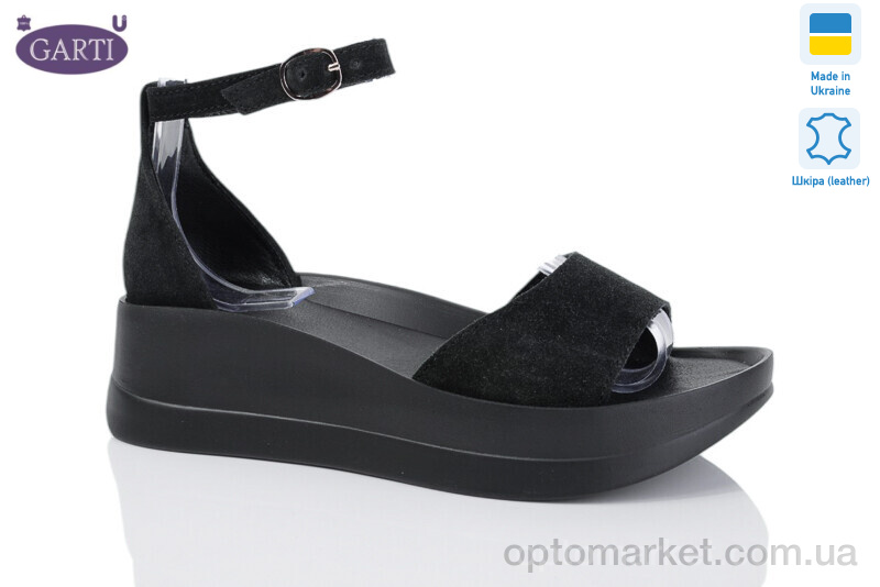 Купить Босоніжки жіночі 0199 чорний замш Garti чорний, фото 1