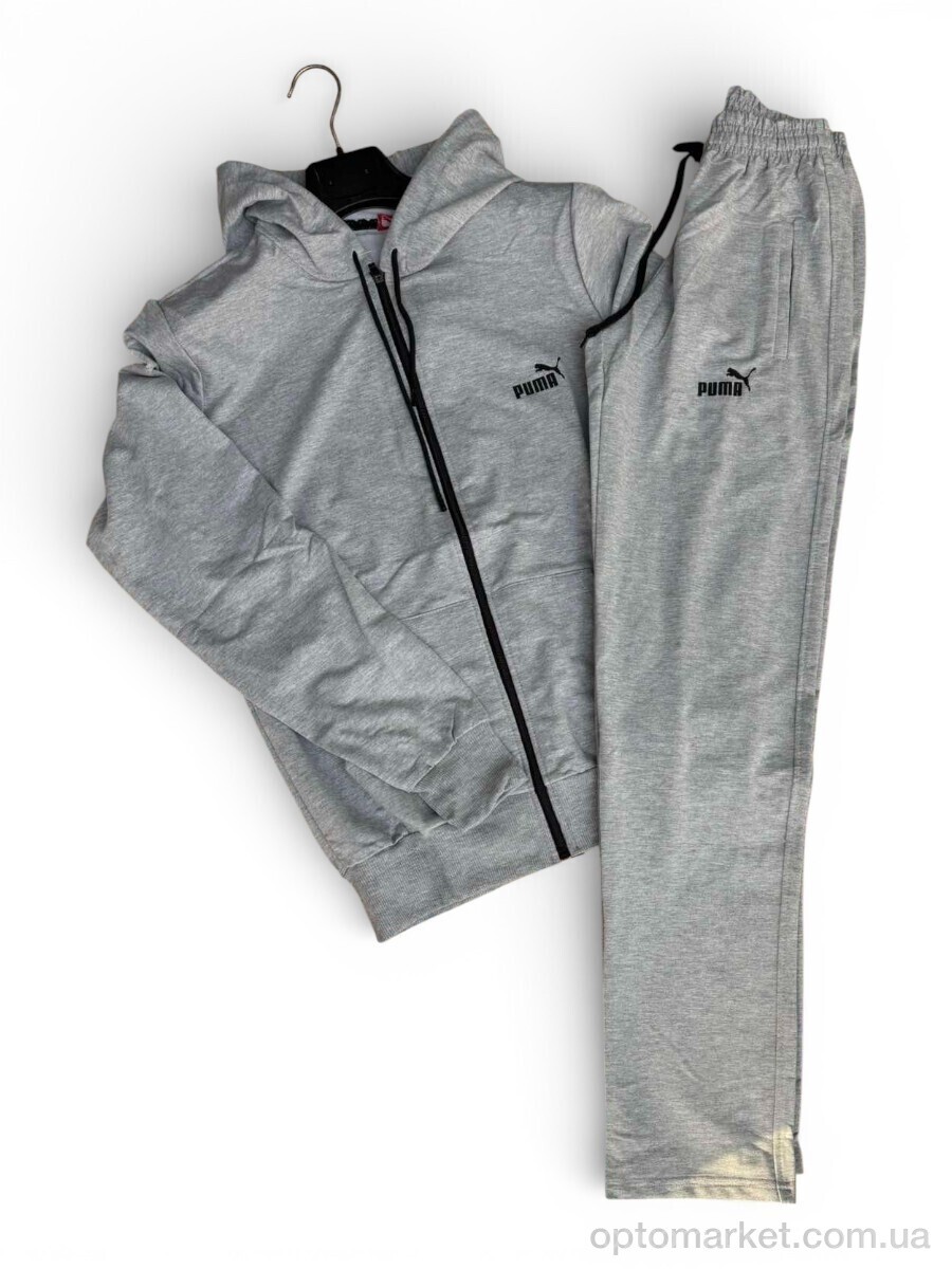 Купить Спортивний костюм чоловічі 01Pu св.сірий P.ma сірий, фото 2