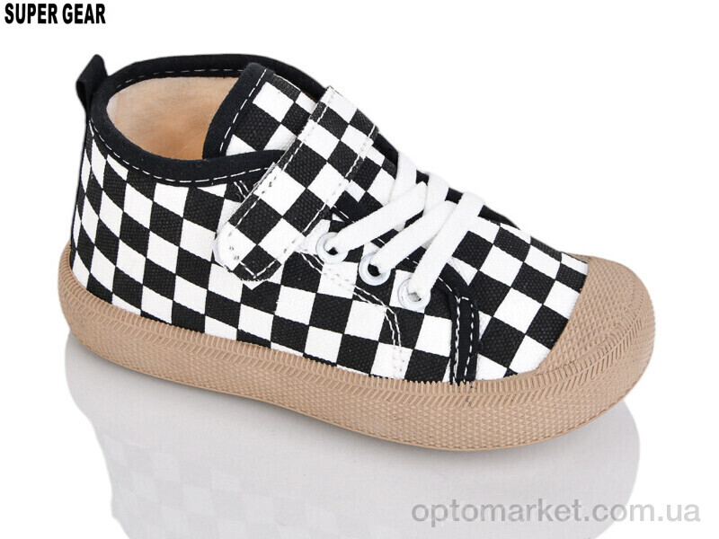 Купить Кеди дитячі 02-215 black Super Gear чорний, фото 1
